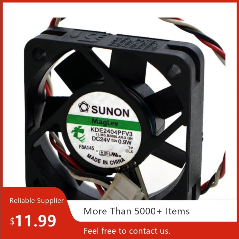 

For SUNON KDE2404PFV3 40x40x10mm DC 24V 0.04A Dual Ball Bearing Industrial Cooling Fan for VFDs