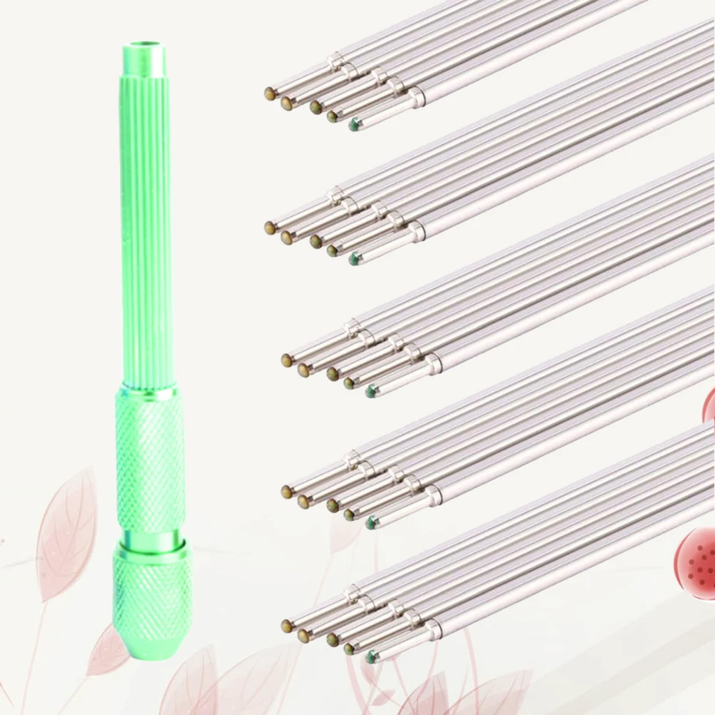 

20pcs Tattoo Skin Pen Cores Fine Point Doodler Marker Refillable For Piercing Demarcation Green Holder Purple
