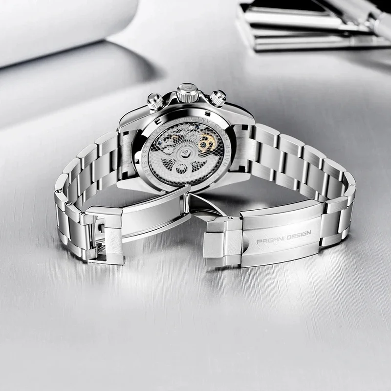 Men's Automatic Mechanical Skeleton Watch, Waterproof