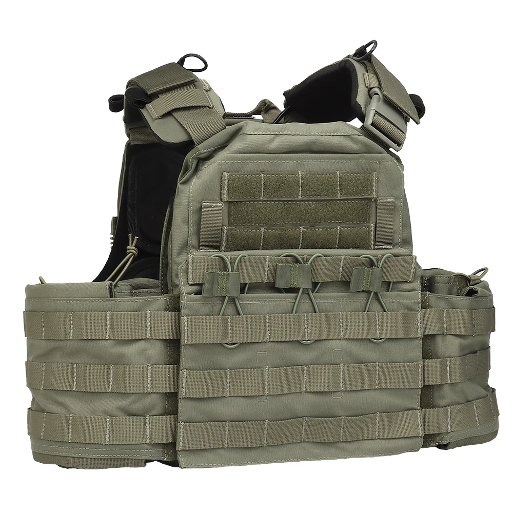 CPC Tactical Vest Cage Plate Carrier Magazine Pouch Panel Quick Release Cummerbund EVA Pad Plate Baffle Paintball Hunting Vest