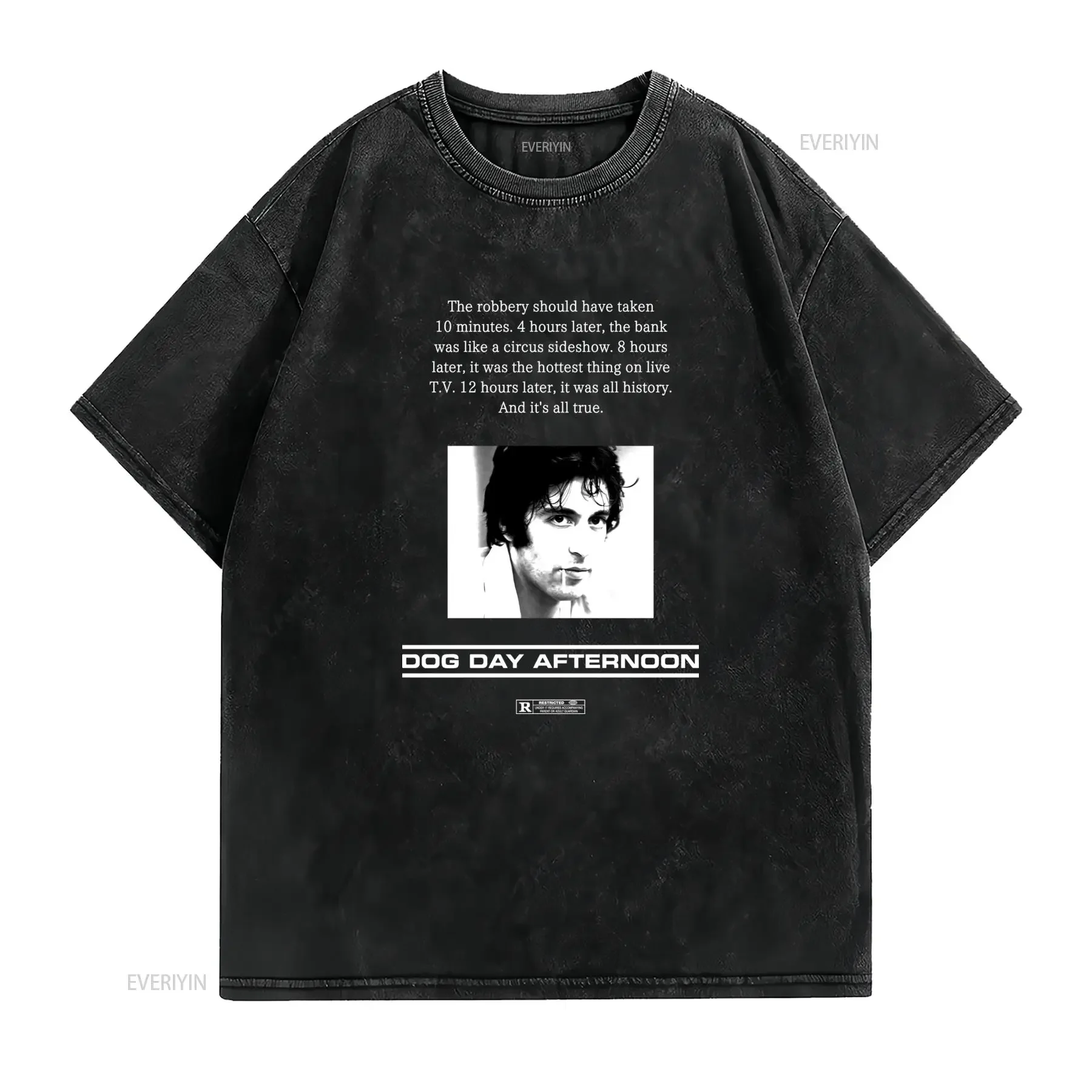 Vintage Retro Classic Dog Day Afternoon Movie Al Pacino Print Casual T Shirt vintage Washed Comfortable homme fashion