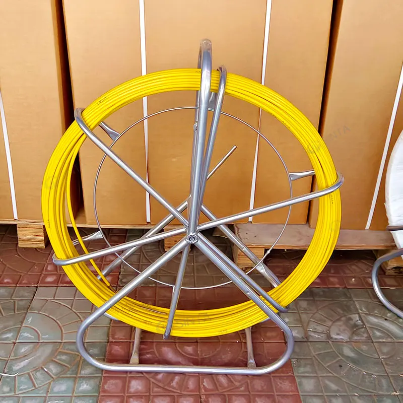 9 مم * 350 م قضيب قناة من الألياف الزجاجية، قضيب قناة مستمر، صنارة صيد من الألياف الزجاجية الصلبة #5