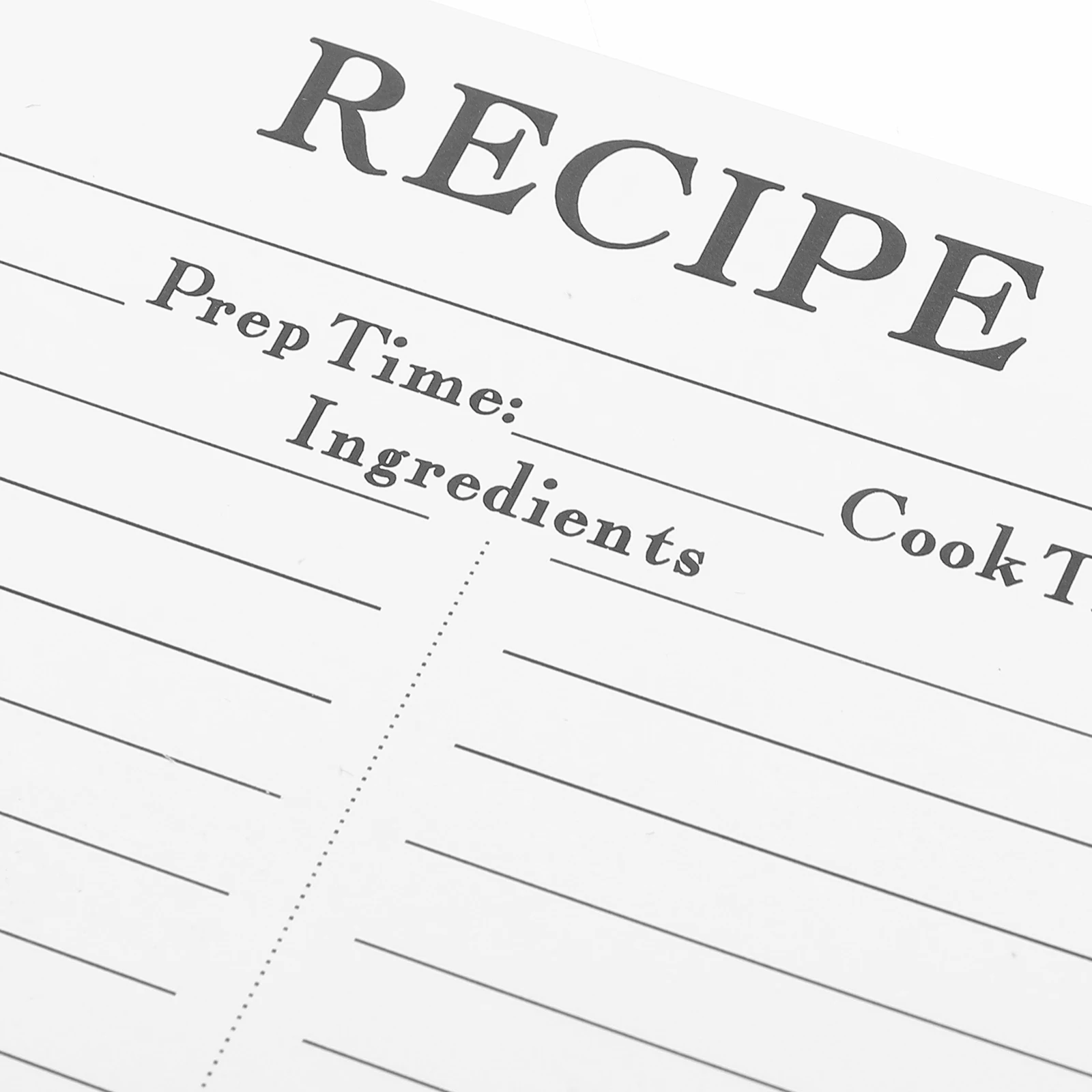 

Recipe Card Kitchen Supplies Compact Food Note Cooking Paper Convenient Recipes