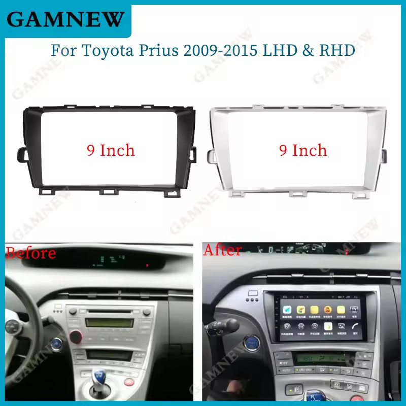 9 אינץ 'מסגרת מכונית Fascia מתאם canbus לפענח 30 סדרה 2009-2015 ערכת פנל מכשיר קשר אנדרואיד אנדרואיד ערכת פאנל התאמת לוח