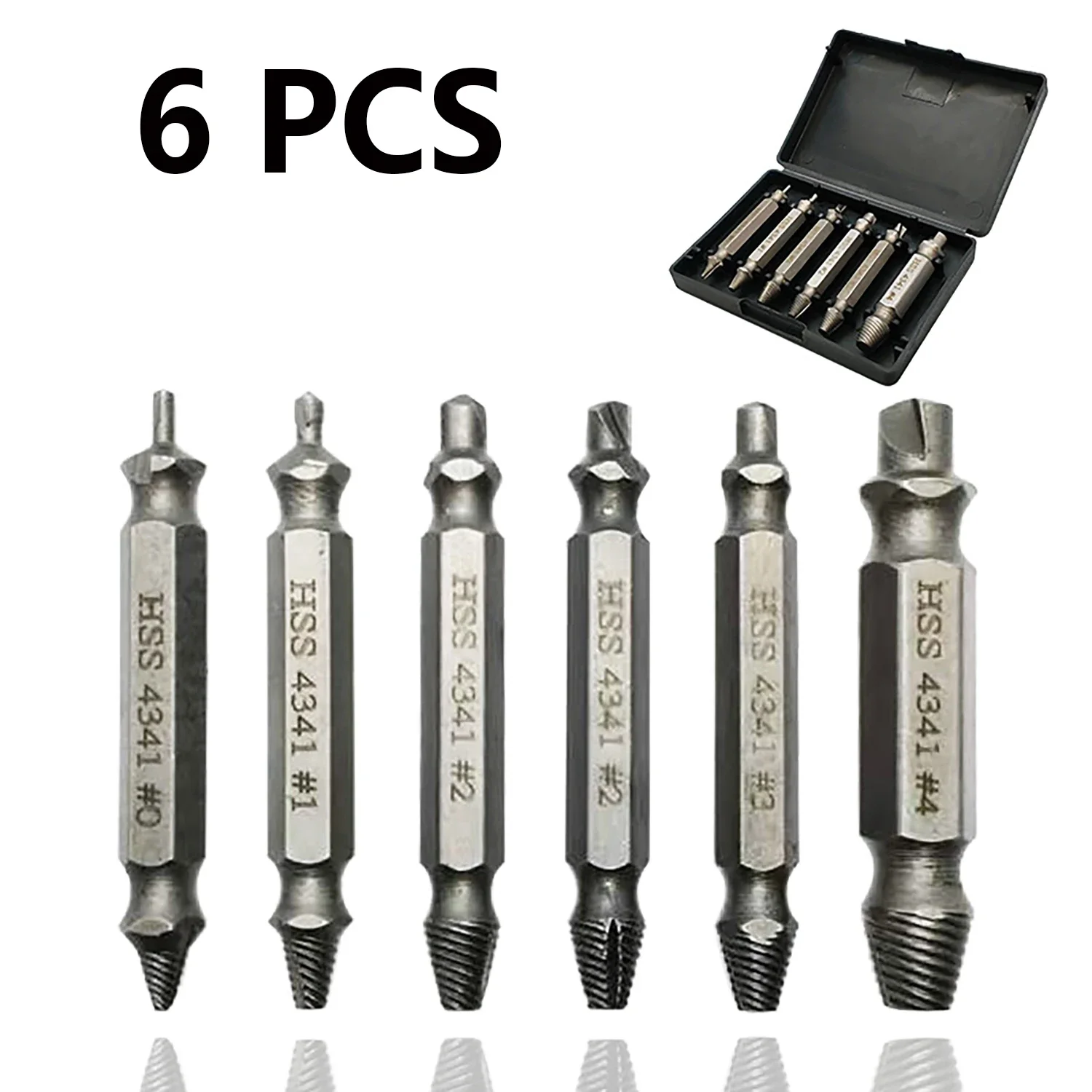 4/5/6PCS Extractor Drill Bit Set Stripped Broken Screw Bolt Remover Extractor Easily Take Easy Out Demolition Tools