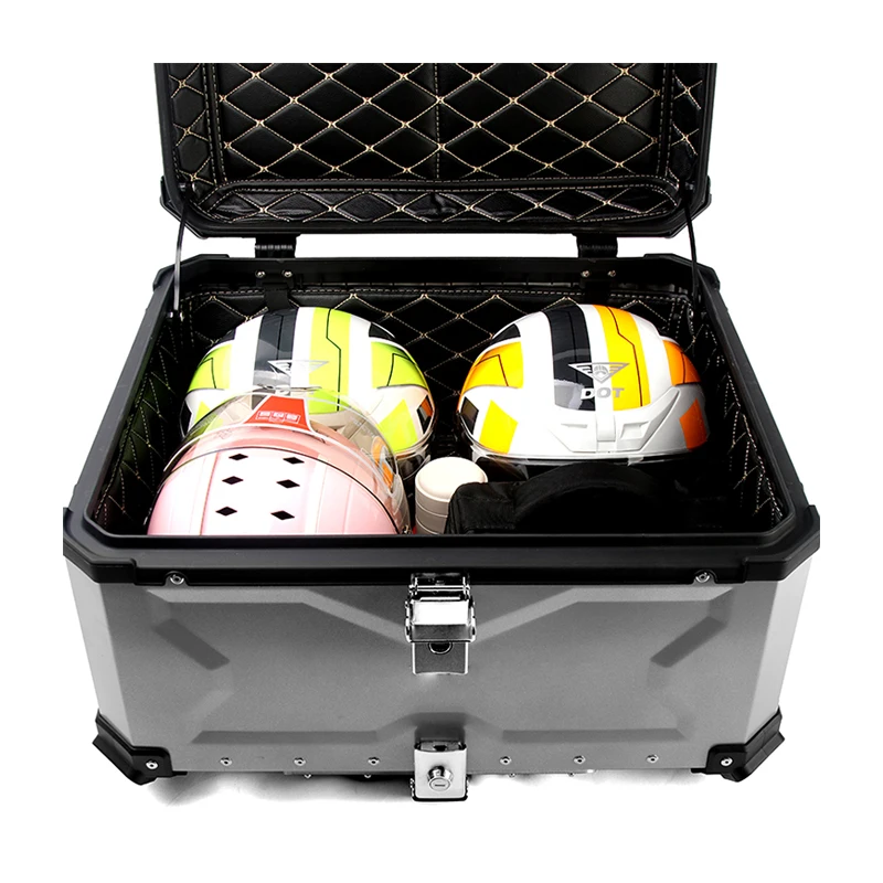 

100-литровый высококачественный алюминиевый кофр для мотоцикла, водонепроницаемый, большой вместимости