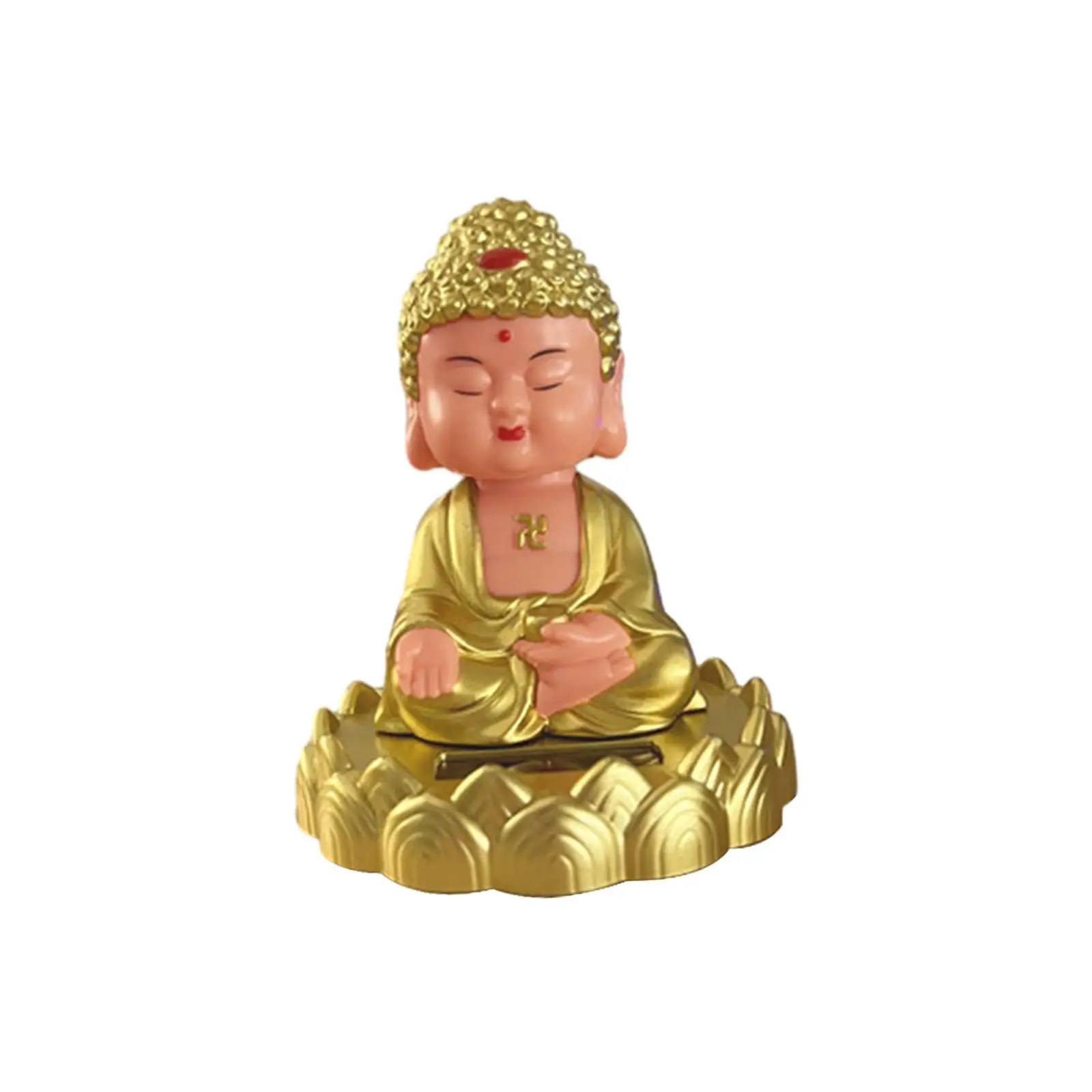 Shaking Head Buddha Miniature Car Dashboard Ornament Fengshui Sculpture Lifelike