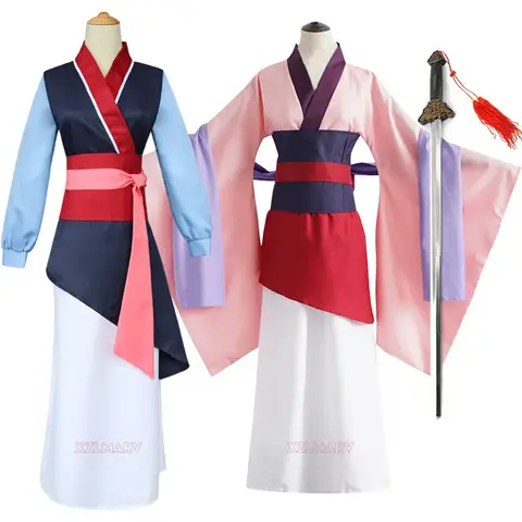 Adult Hua Mulan Costume Young Mulan Costume Dress Women Mushu Dragon Halloween Stage Teen Mulan Cosplay Carnival Costumes Large