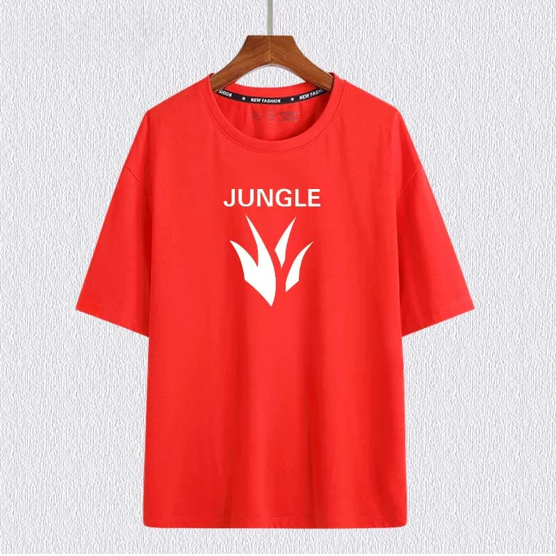 LOL Game Order Medium Single ADC Jungler Auxiliary League of Legends Cotton Printed Short Sleeve T-Shirt Women\'s Half Sleeve