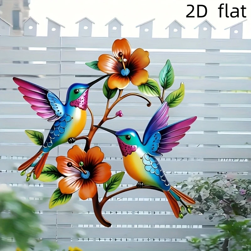 Décoration murale en métal en forme de branche de fleur, 1 pièce - Terrasse - Jardin, terrasse, salon et chambre à coucher, décoration de clôture extérieure