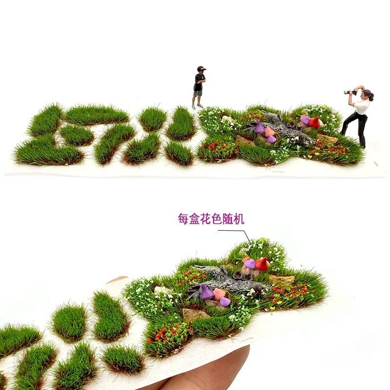 Simulação irregular modelo de gramado da selva 5mm cluster de grama para fazer mesa de areia materiais de paisagem acessórios diorama