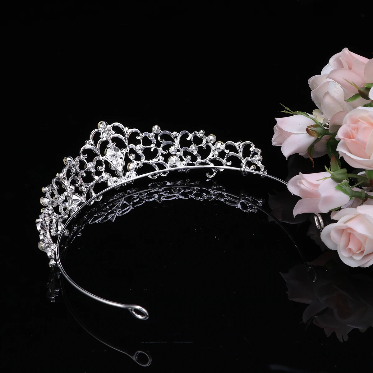 

Girl Bridal Crown Headband Retro Happy for Women Bride Wedding Hair Accessories