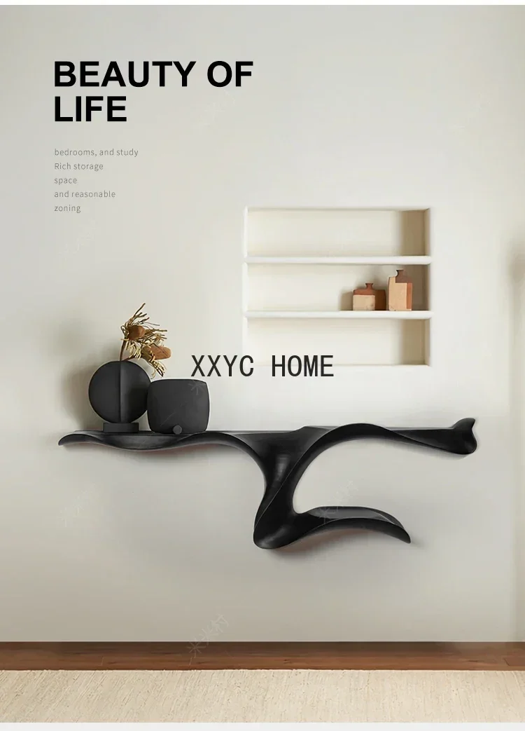 

Скандинавская консоль искусство твердая древесина длинный узкий стол чрезвычайно узкий стены стеллаж боковой вид наборы