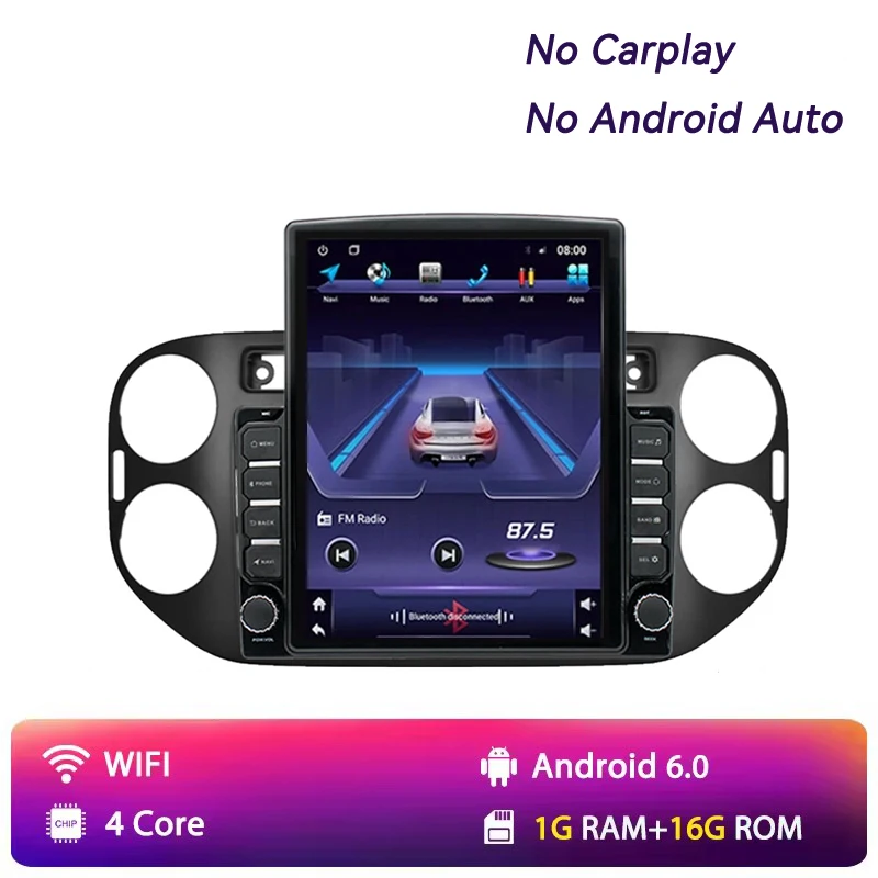 9.7 inch Android 16 Carplay Auto voor VW Volkswagen Tiguan 1 NF 2006 2008-2014 2015 2016 autoradio multimediasysteem GPS speler stereo - afbeelding 1