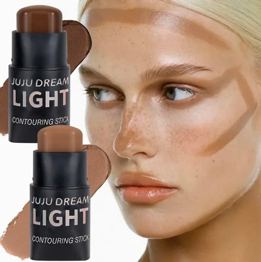 JUJU DREAM Face Contouring Stick Waterproof Long-lasting Matte Highlighter Bronzer Pen 3D Makeup Sculpting Tool for Women