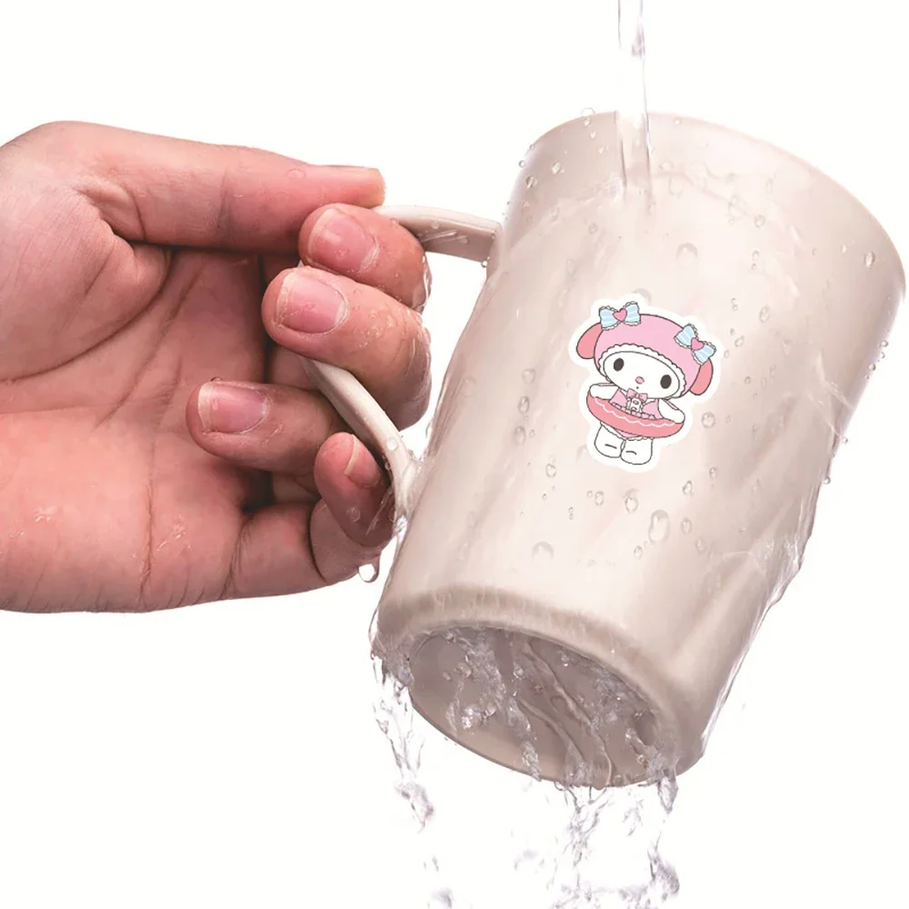 40 قطعة من ملصقات Kawaii My Melody Anime ملصقات الكمبيوتر المحمول والجيتار والدراجات النارية والهاتف والأمتعة والسيارة ملصق كرتوني ذاتي الصنع للعب الأطفال