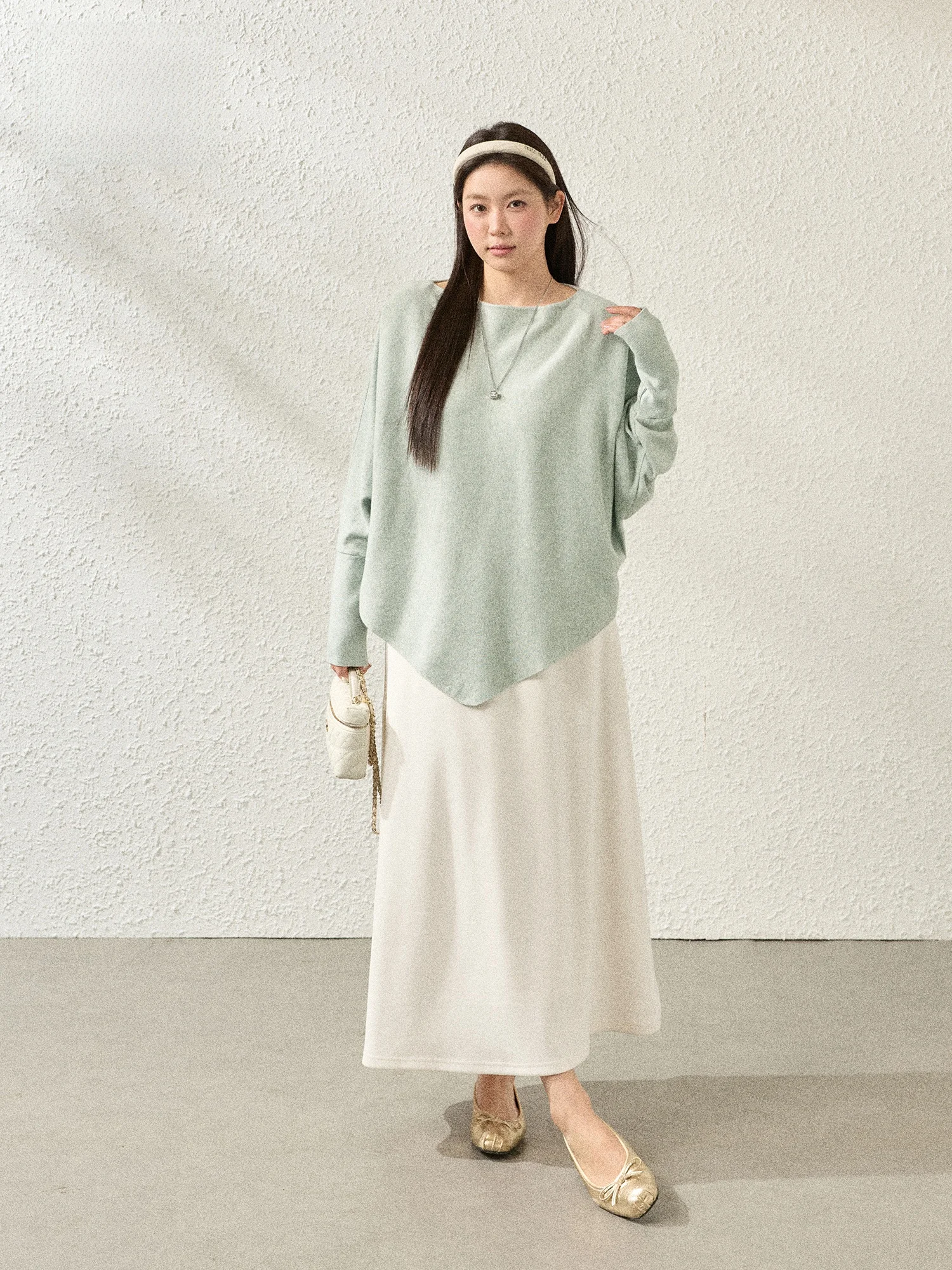 

Комплект: белая длинная юбка в корейском стиле больших размеров с накидкой, асимметричный дизайн, для полных женщин, повседневная юбка А-силуэта с высокой талией