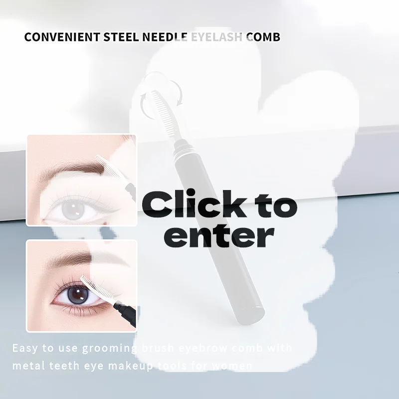 Mini Metal Eyelash Separator Comb With Cover Dual Use Lash Curling Eyebrow Grooming Beauty Brush