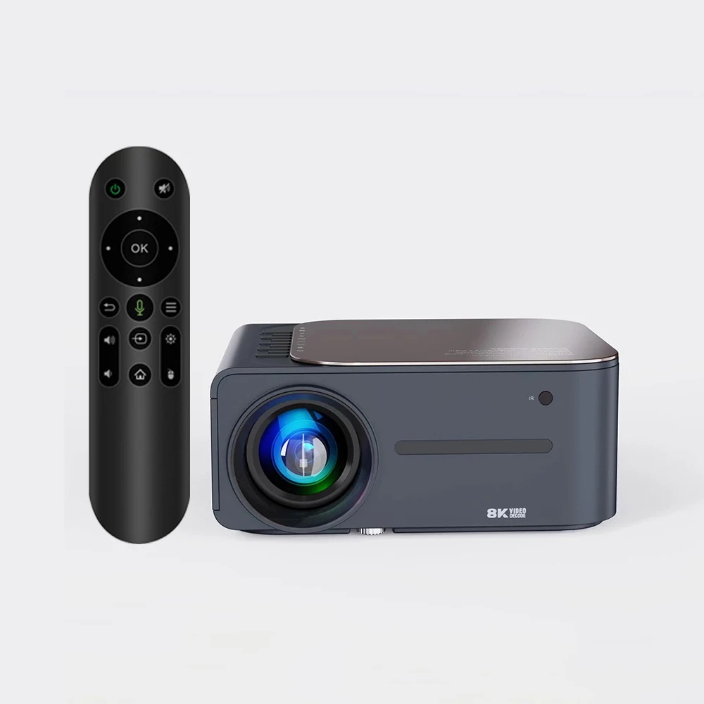 K8 Smart Projector Android 9.0 HD 1080P LED Home Theater 400 ANSI Lumens 8K Decoding Projection Support 2.4G/5G WiFi