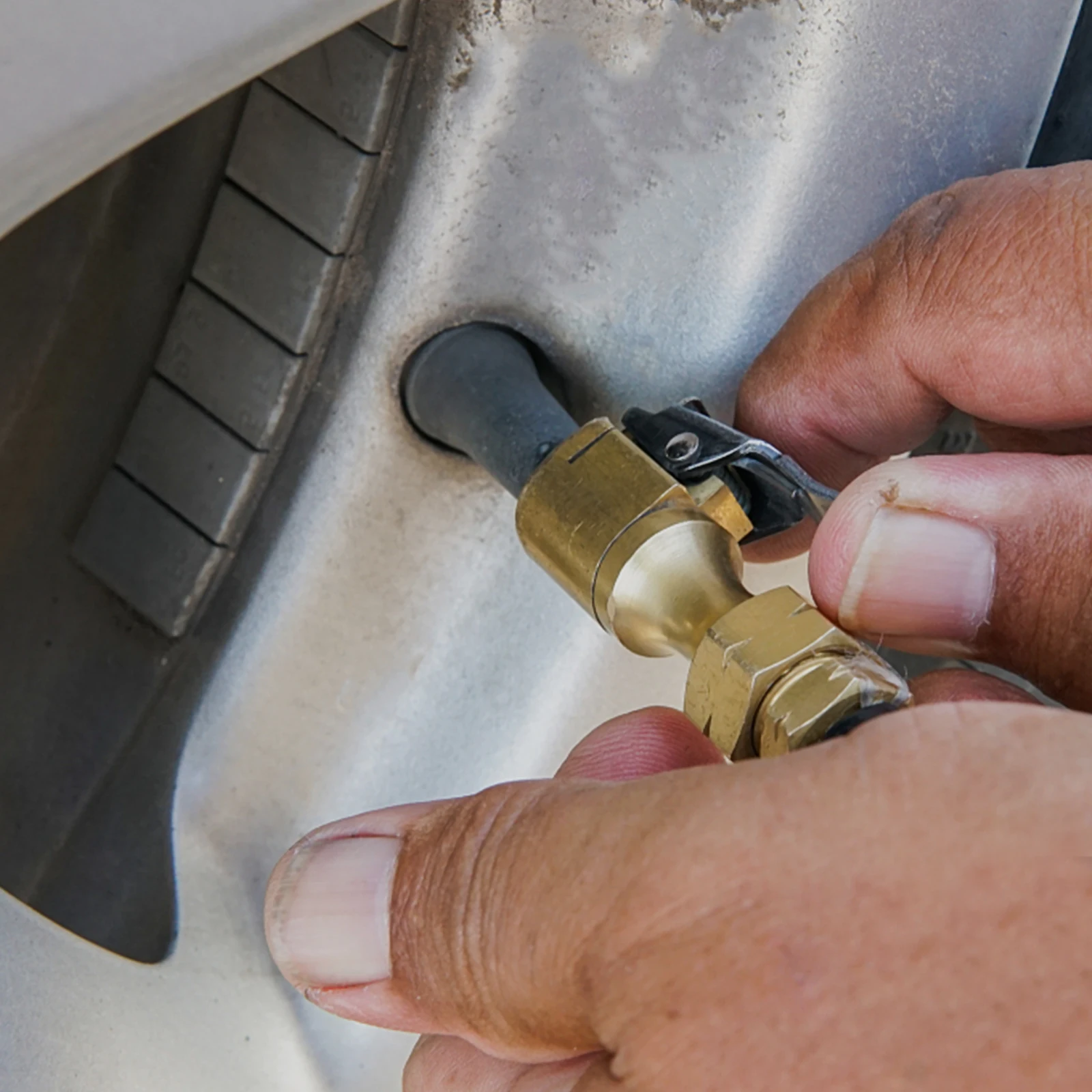 5 قطعة منفاخ لإطارات السيارة تشاك النحاس البناء متوافق ضاغط مستقيم تلميح بطيئة تضخيم مغلق تشاك 250PSI #3