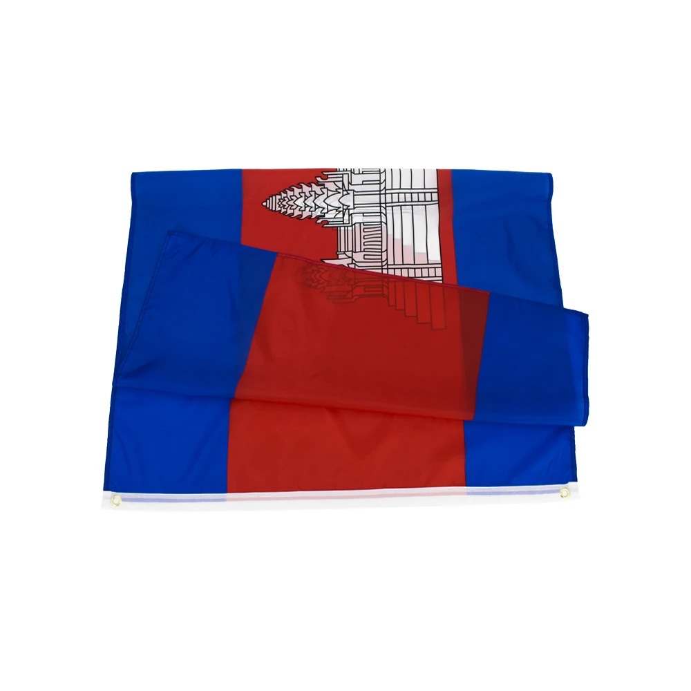 Cambodia Flag 90x150cm high Quality Polyester Hanging Kingdom of Banner for Decoration