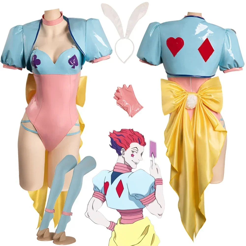 

Bunny Girl Hisoka Cosplay Sexy Kawaii Women Costume Anime Hunter X Hunter Roleplay Fantasia Outfits Jumpsuit Rabbit Ear Headband