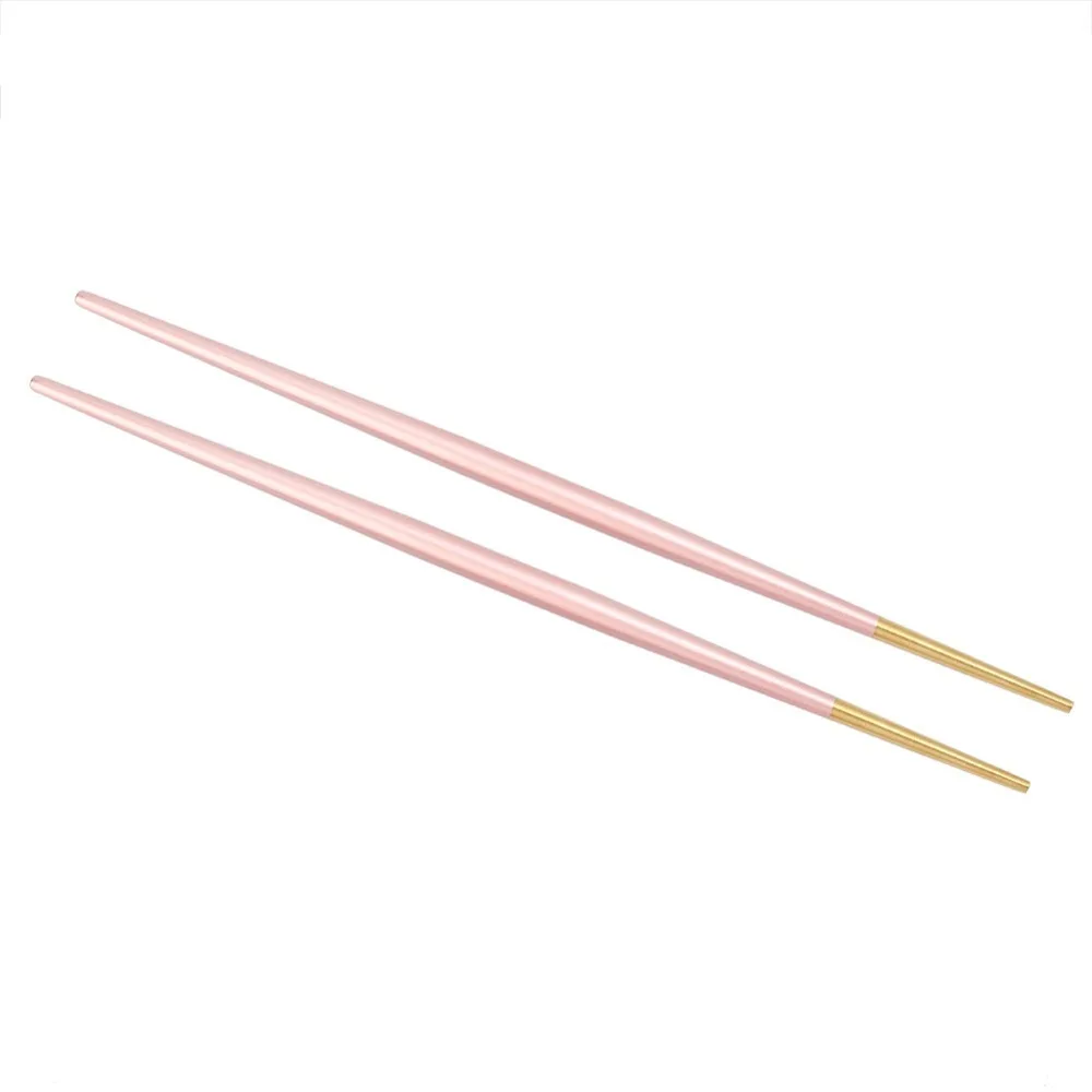 Rustless Steel Chopsticks Anti-slip Strip One-piece Integrated Molding Metal Chopsticks Smooth Practical Dining Chopsticks