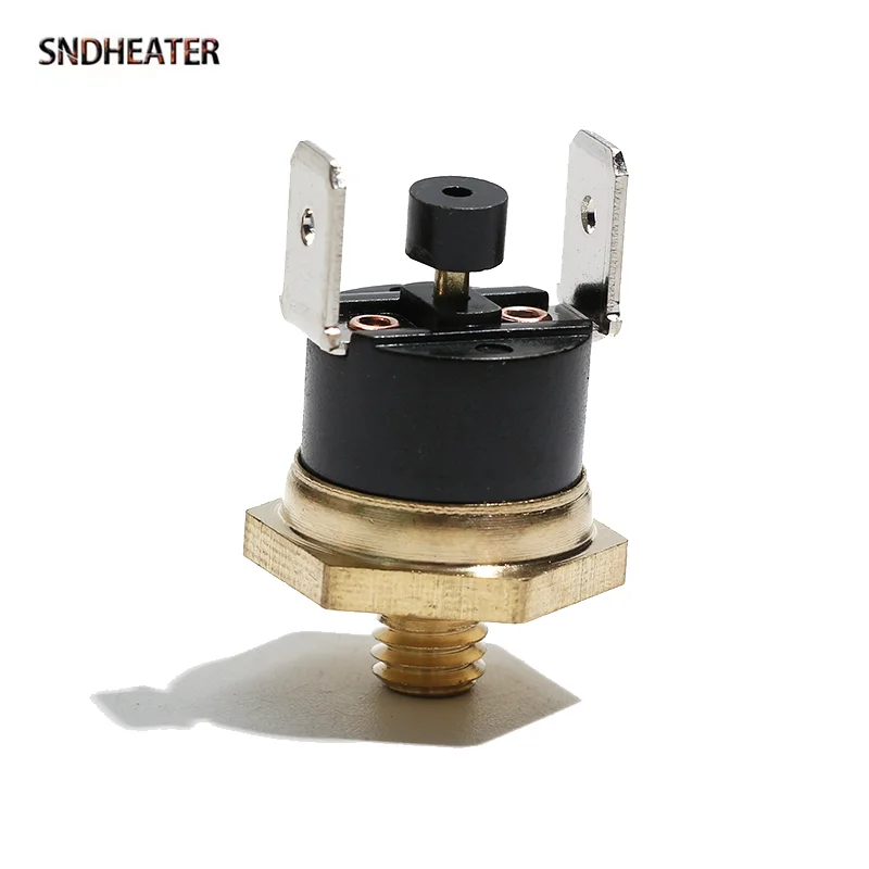 SNDHEATER 10PCS 250V 10A Temperature Control Component Manual Reset Normally Close Thermostat M4 Thread for Water Heater 50-150C