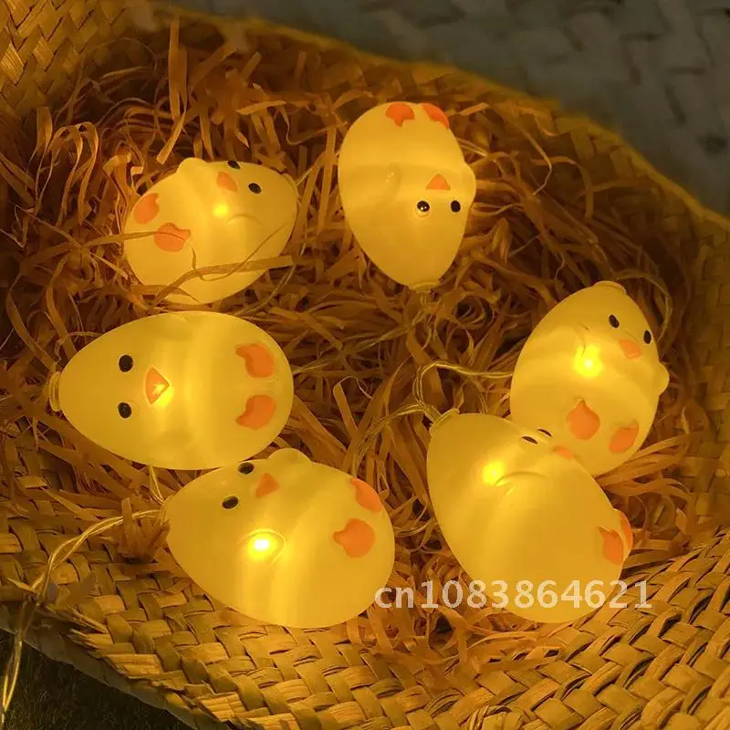 

1.5m Led Easter Chick Fairy Lights String Easter Decorations for Home 10LEDs Outdoor Indoor Decorative Fairy Lights Battery