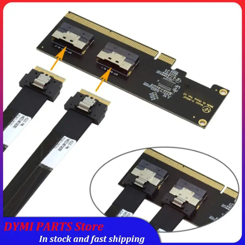 Global Sale-2X U.2 PCI-E محول، يزيد من إمكانات Pcie الخاصة بك: بطاقة محول Pcie 3.0 4.0 X16 إلى منفذين SFF-8654 8I Riser