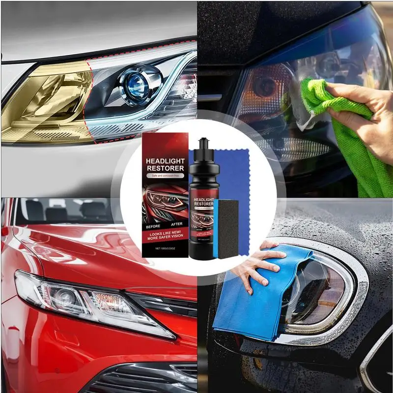 Car Headlight Polishing Cream Auto Headlight Restoration Repair Paste Professional Formula Restoration Cleaner For Truck