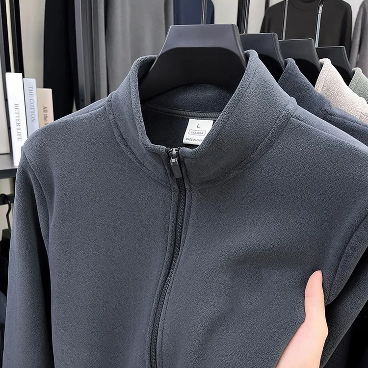 Uomo Autunno Inverno Lungo Sve Termico Poliestere Fce Jaet Stand Fit ort Lunghezza ex Colletto alla coreana Fibra elastica