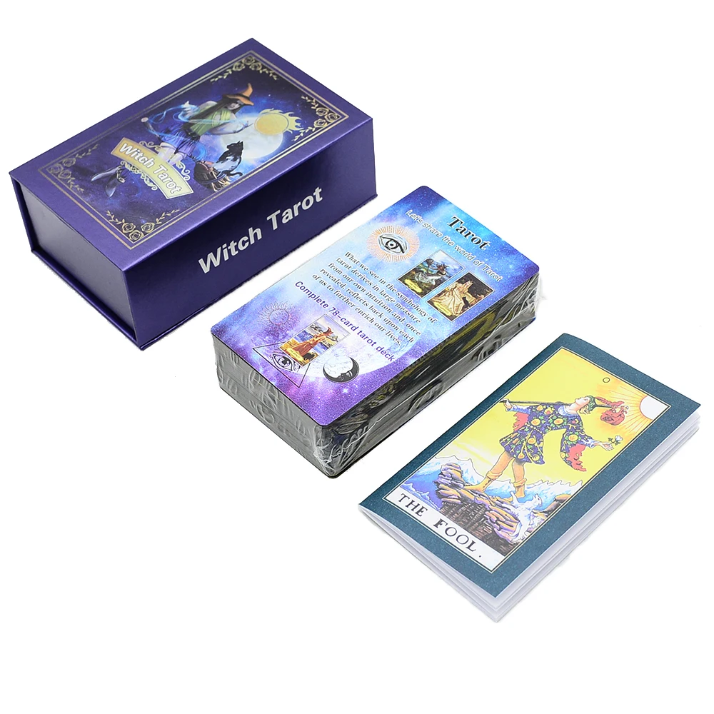 Luxury Tarot Card with English Manual - High-quality Plastic Waterproof Cards for Divination and Prediction Game Board Game 7X12