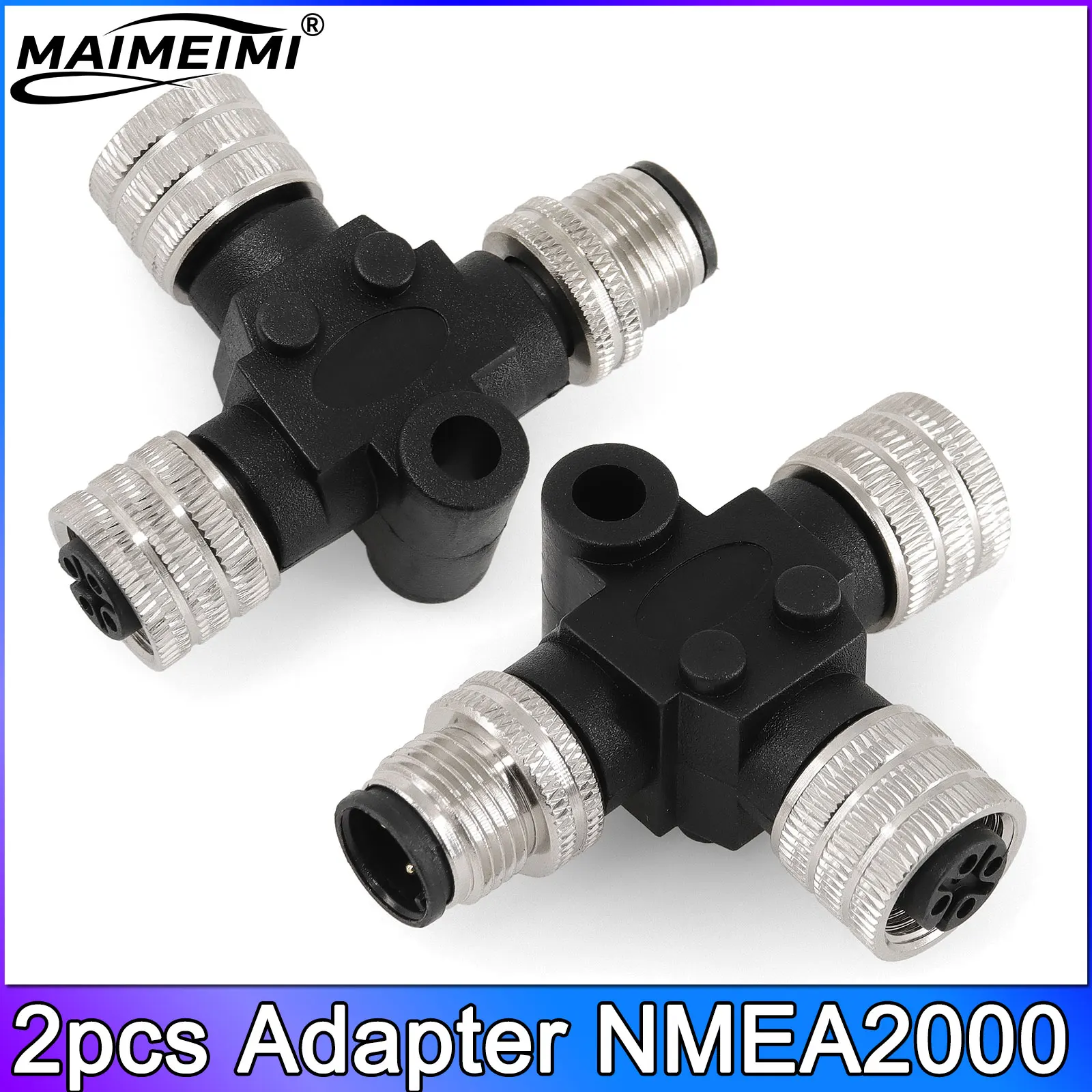 

2 шт. адаптер NMEA2000 Т-образный разъем питания водонепроницаемый разъем «папа» и «мама» адаптер Nmea 2000 авиационный адаптер