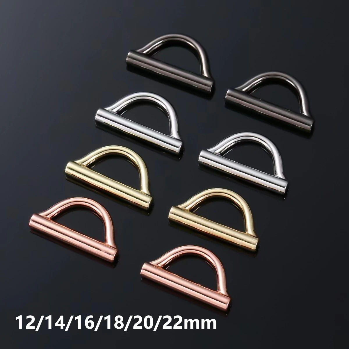 a pair 12/14/16/18/20/22mm stainless steel D-shaped buckle Watch Connector for Apple for Huawei for Samsung for Xiaomi , et