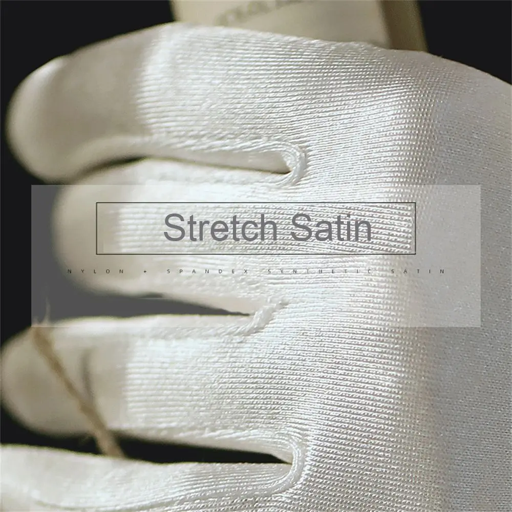 Sunscreen Gloves Stretch Satin Finger Gloves Classic Adult White Gold Champagne Wedding Gloves