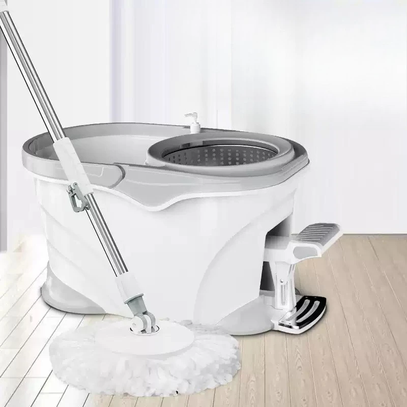 360 Rotating Mop Bucket Set With Foot Pedal Eco Floor Tile Cleaning Tool For Home Office
