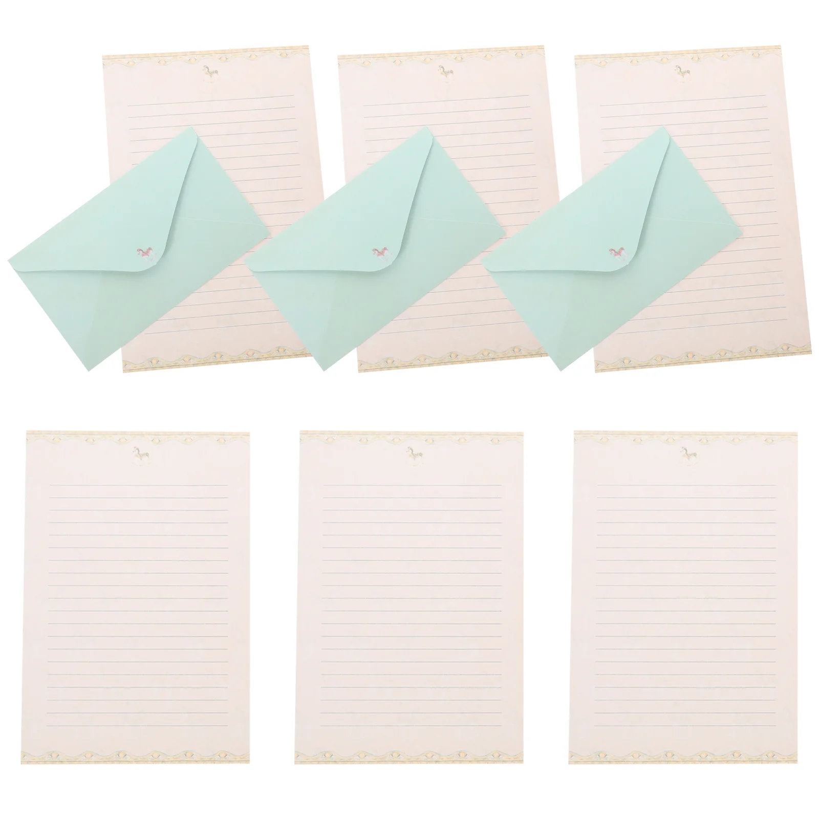 Beautiful Small Fresh Flowers and Cute Animals Set Envelope A5 Stationery Letterhead Sets Vintage Writing Paper Kit Decoration