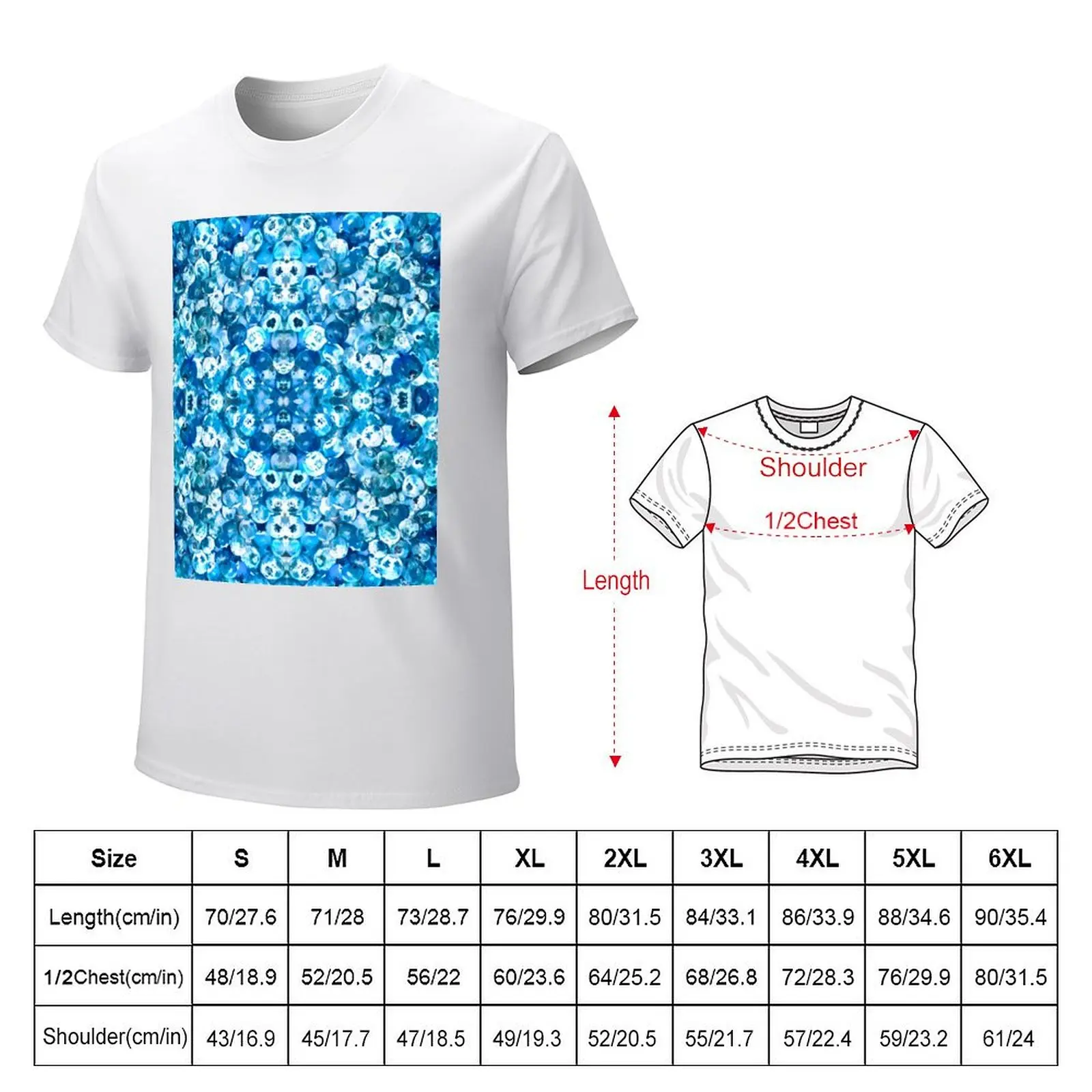 Blueberries Fruit (04) Pattern T-shirt vintage clothes customs heavyweights mens graphic t-shirts pack