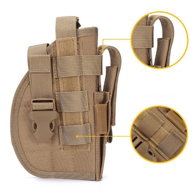 التكتيكية العالمي بندقية الحافظة ل غلوك 17 19 بيريتا M9 1911 P226 اليد اليمنى اليسرى الخصر أخفى حمل مسدس 9 مللي متر ماج الحقيبة #6