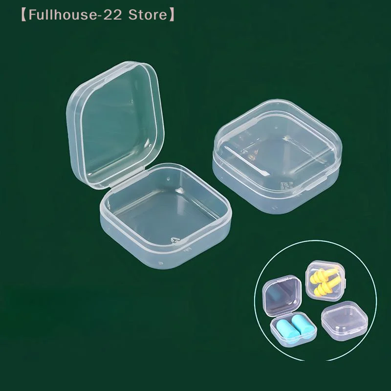

【MAX-22】1Pcs Mini Plastic Box Rectangular Translucent Packing Box Dustproof Durable Strong Jewelry Button Sundries Storage Case
