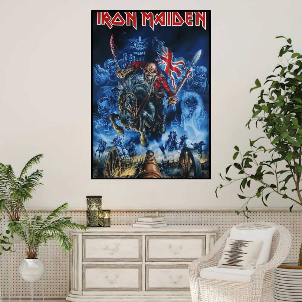 Band I-Iron M-Maiden Poster Prints Wall Sticker Painting Bedroom Living Room Decoration Office Home Self Adhesive