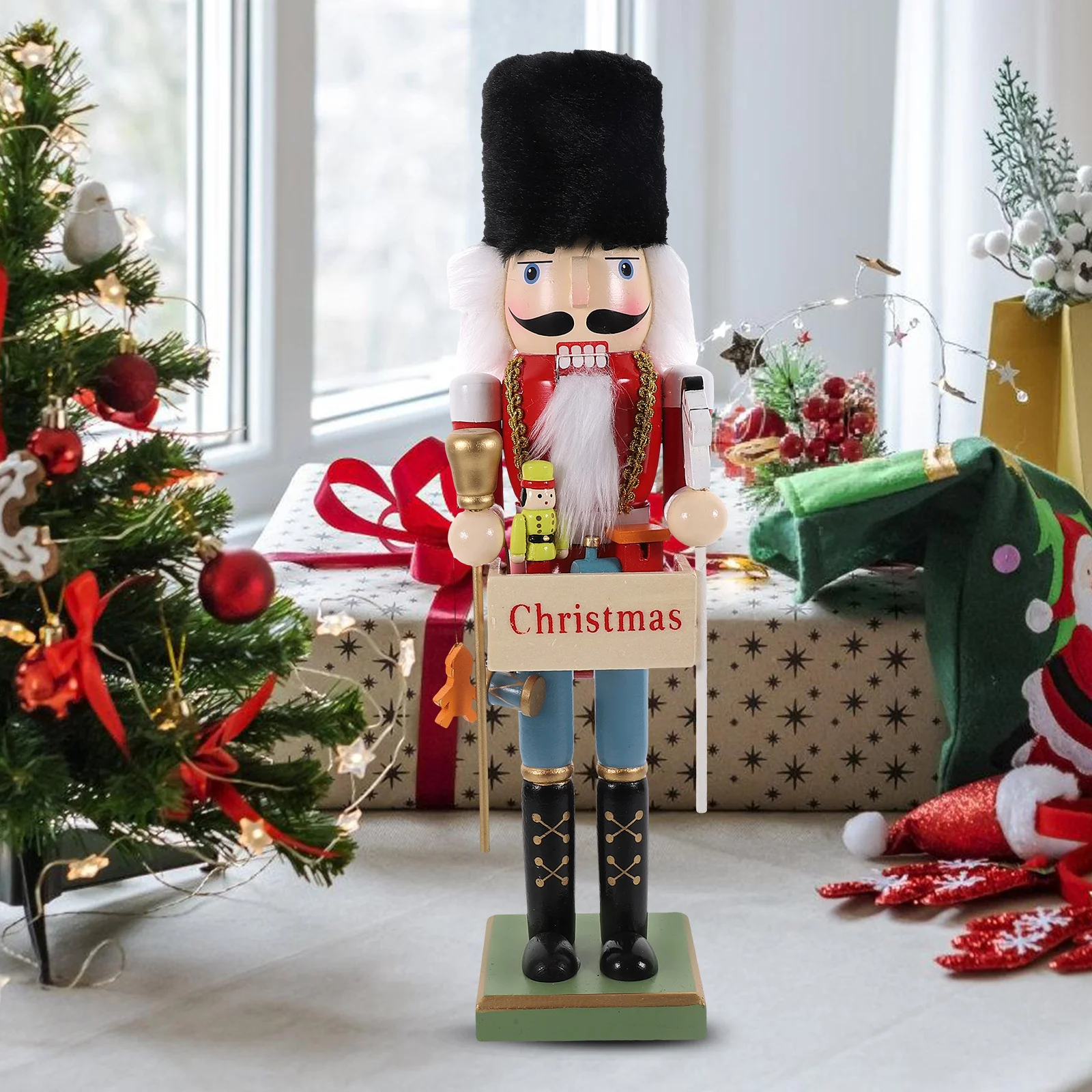 

Christmas Nutcracker Figure Sturdy Desktop Decor For Home Holiday Party Xmas Decoration Unique Gift Indoor Outdoor