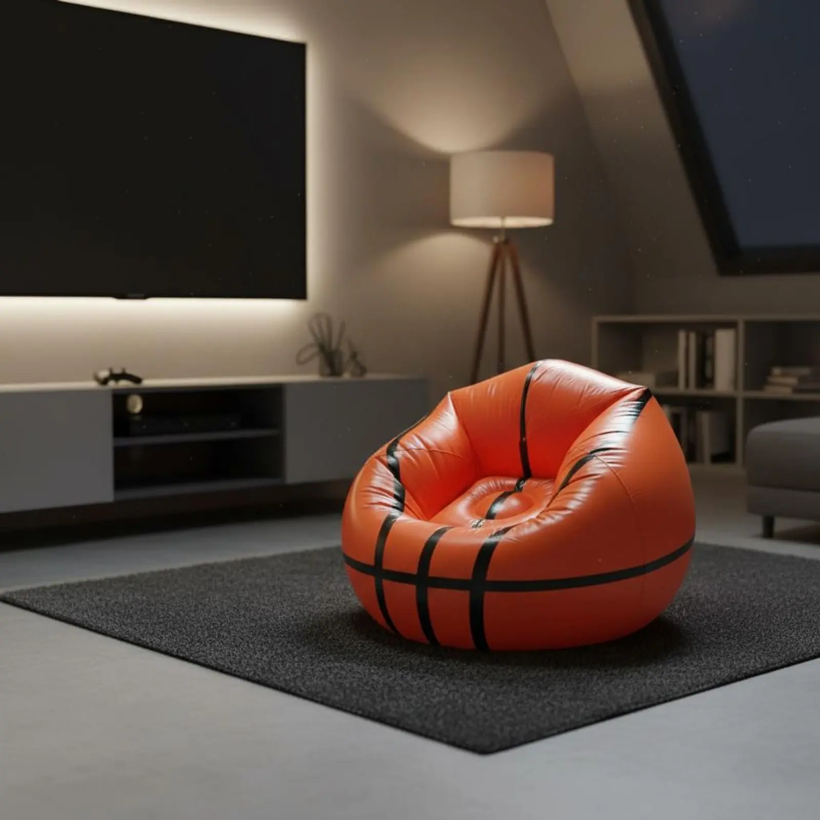 

Soccer Print Inflatable Sofa Easy to Inflate Inflatable Bean Bag Sofa Outdoor Furniture Pvc Material Ergonomic Design for Travel