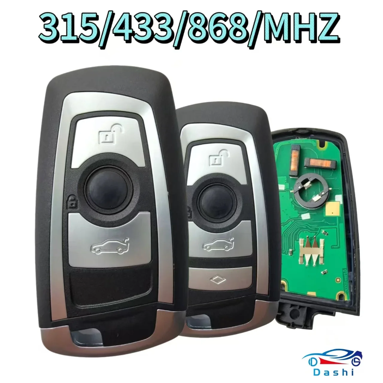 Remote Key Fob for BMW 5 7 F Series FEM/BDC CAS4 CAS4+ 2012-2017 3/4 Buttons Compatible with YGOHUF5662YGOHUF5767 315/433/868Mhz