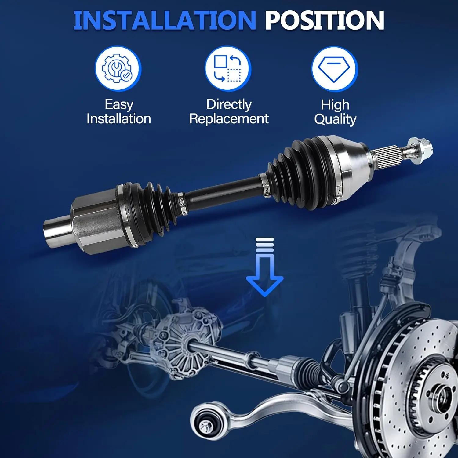 CV المحور الأمامي 4WD صالح ل Ram 1500 2012 2013 2014 2015 2016 2017 2018 2019 2002 2021 2022 Ram 1500 Classic 2019 2020