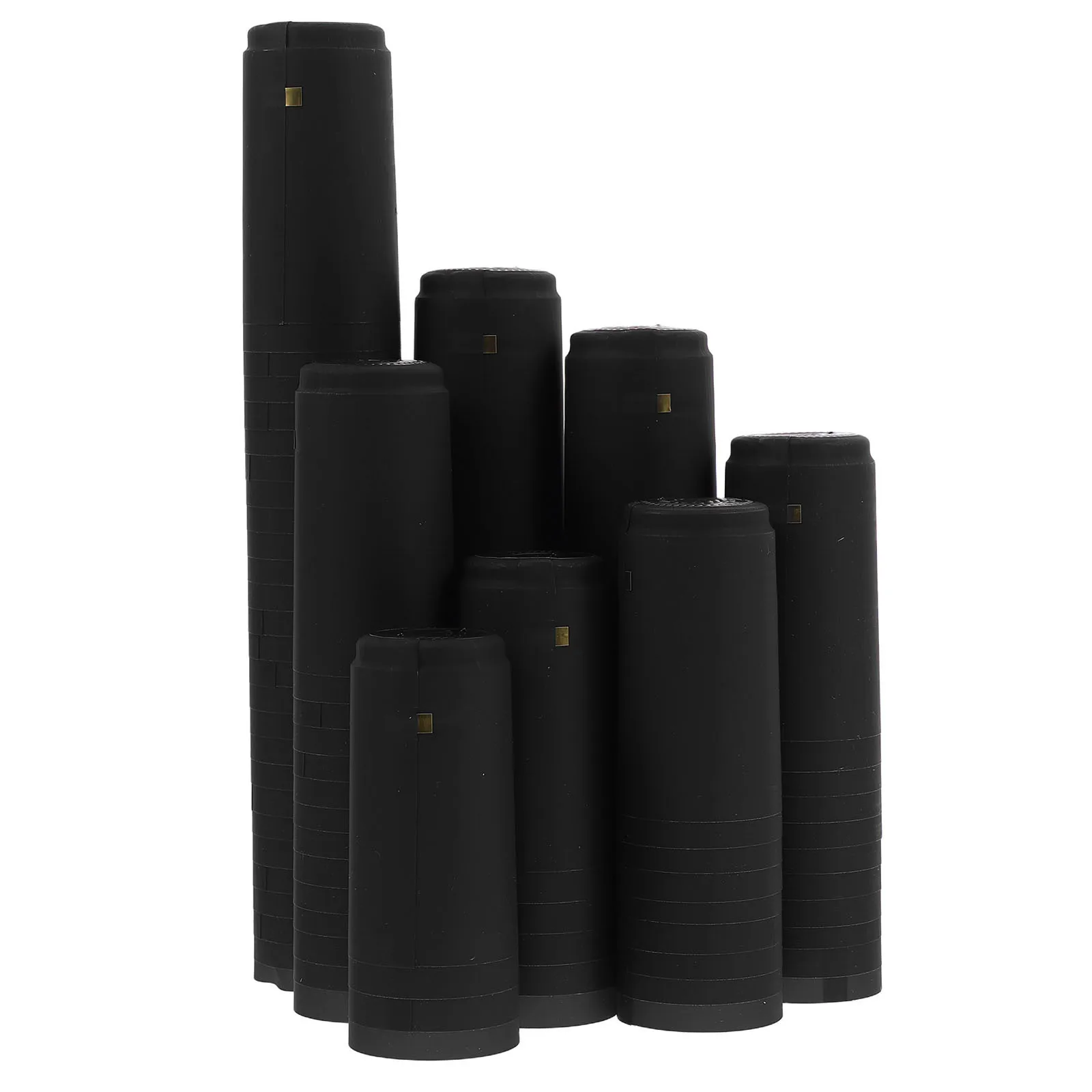 

100Pcs Wine Bottle Heat Shrink Covers PVC Sealing Film Capsules Elegant Grape Pattern Matte Top for Wine Preservation Home