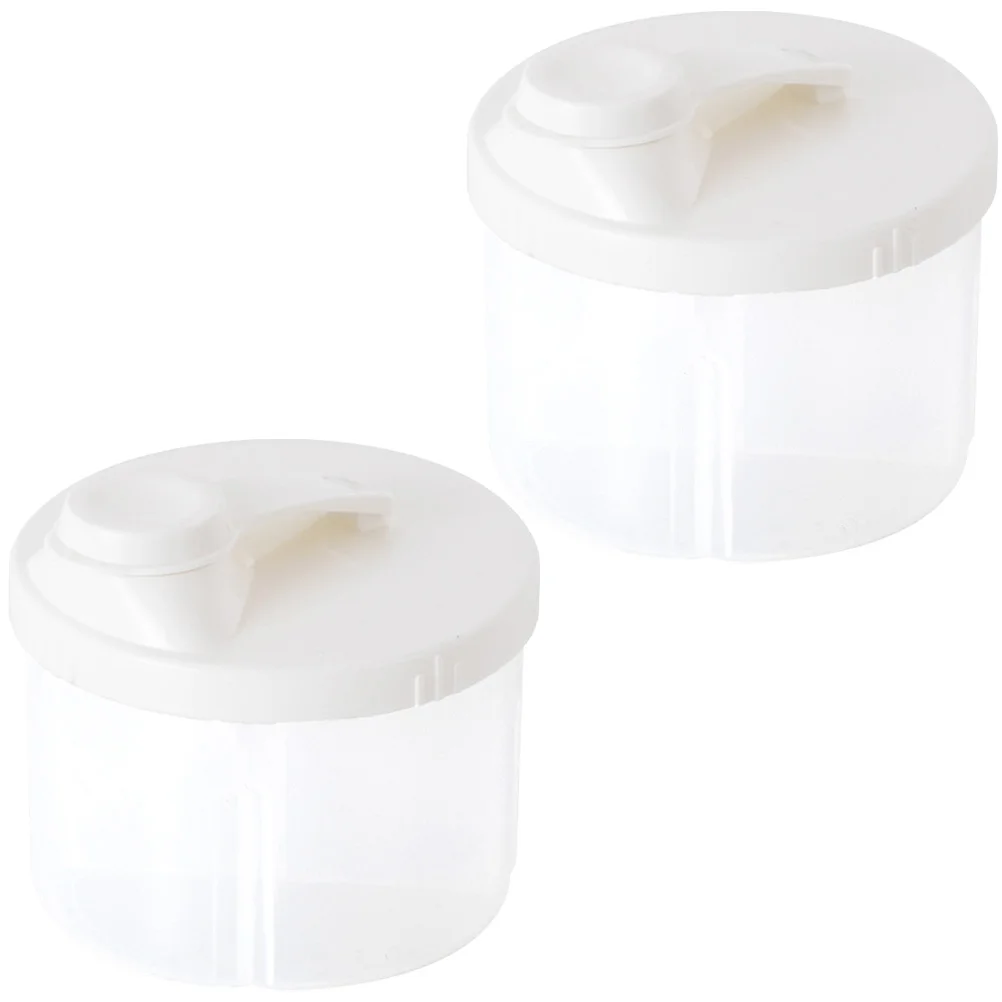 

2 Pcs Snack Milk Powder Portable Box Travel Formula Container Essential