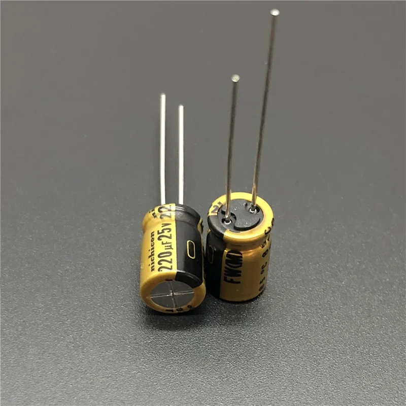 10Pcs/50Pcs 220Uf 25V Nichicon Fw Serie 8X11.5Mm 25V220uF Hifi Audio Aluminium elektrolytische Condensator