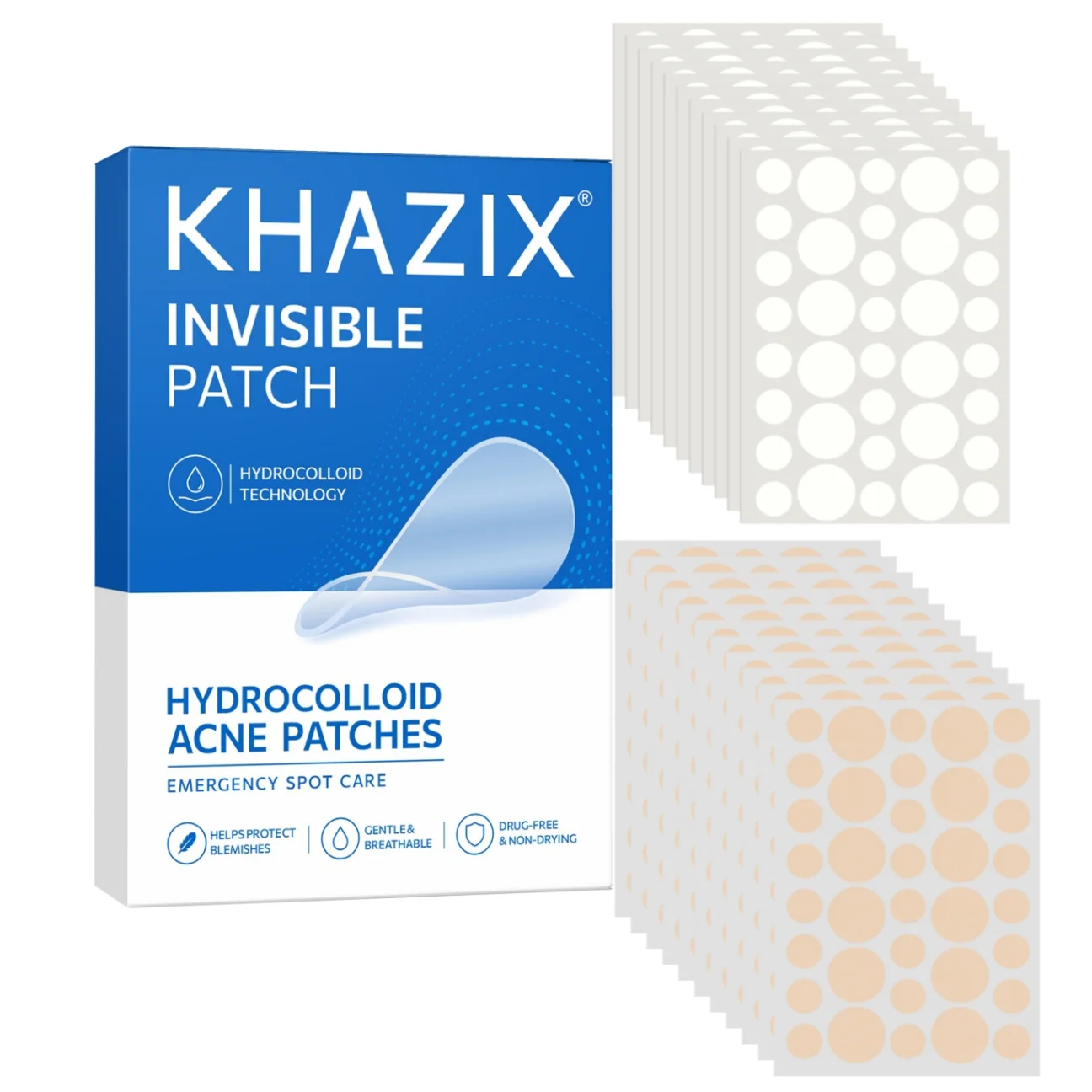 360+360pcs Hydrocolloid Acne Pimple Patch, Hydrocolloid Spot Stickers, Covering Zits and Defect, Nighttime Spot Stickers